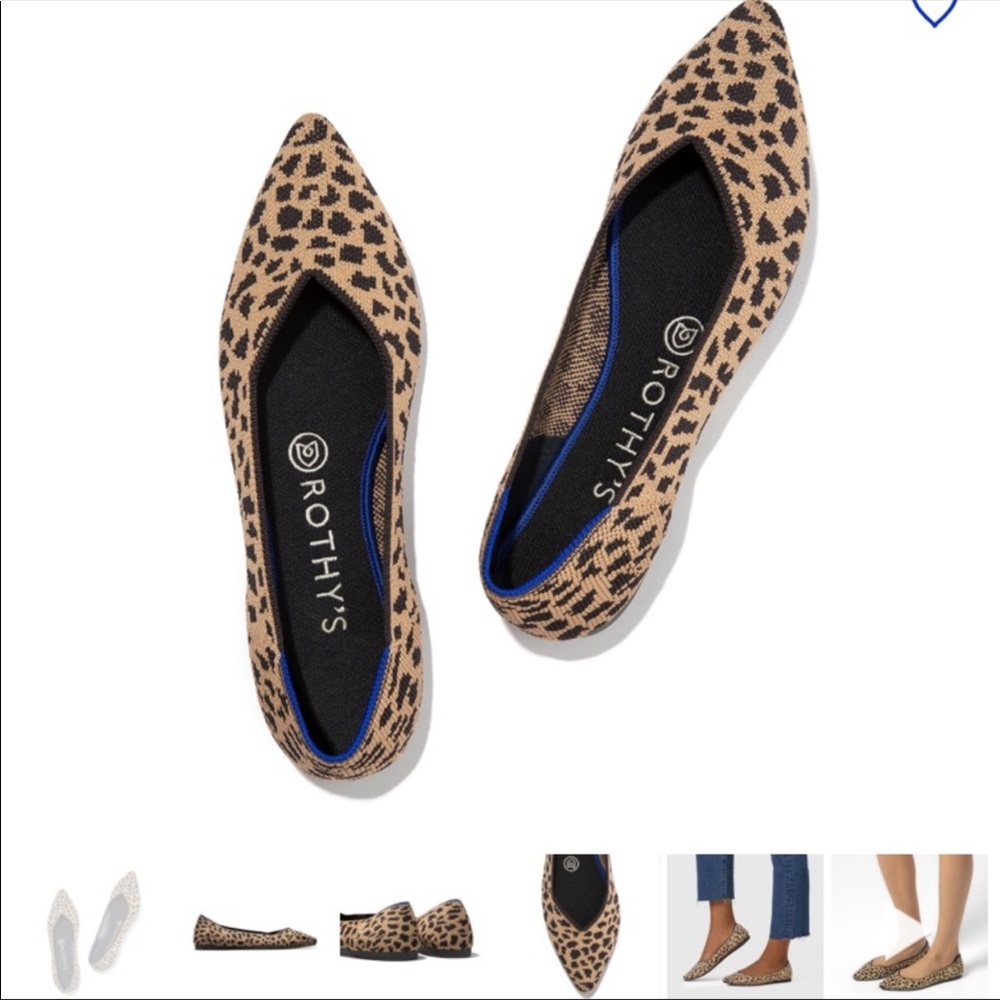 Rothys leopard flats